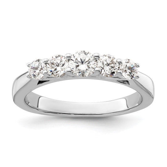 Buy Exclusive 14K White Gold 5-Stone Semi-Mount Band for 3.9mm Center Stone