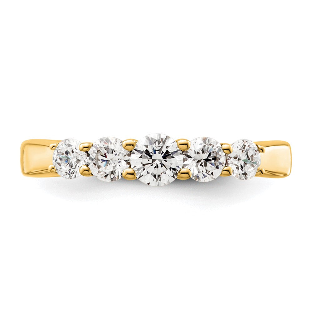 Buy Stylish 14K Yellow Gold 5-Stone Diamond Band Setting for Round Stones