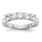 Buy 14K White Gold 5-Stone Band for 4.2mm Round Stone - Stylish 3/4 Carat Setting-1