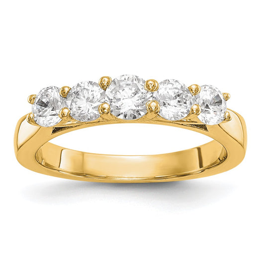 Buy Exclusive 14K Yellow Gold 5-Stone Diamond Band Setting - Stylish and Affordable!