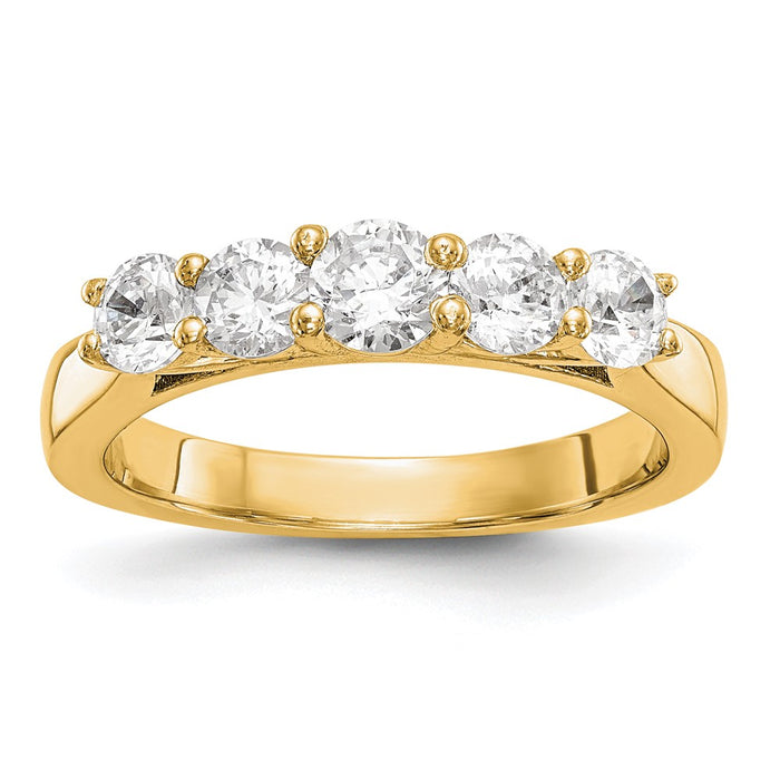 Buy Exclusive 14K Yellow Gold 5-Stone Diamond Band Setting - Stylish and Affordable!-1