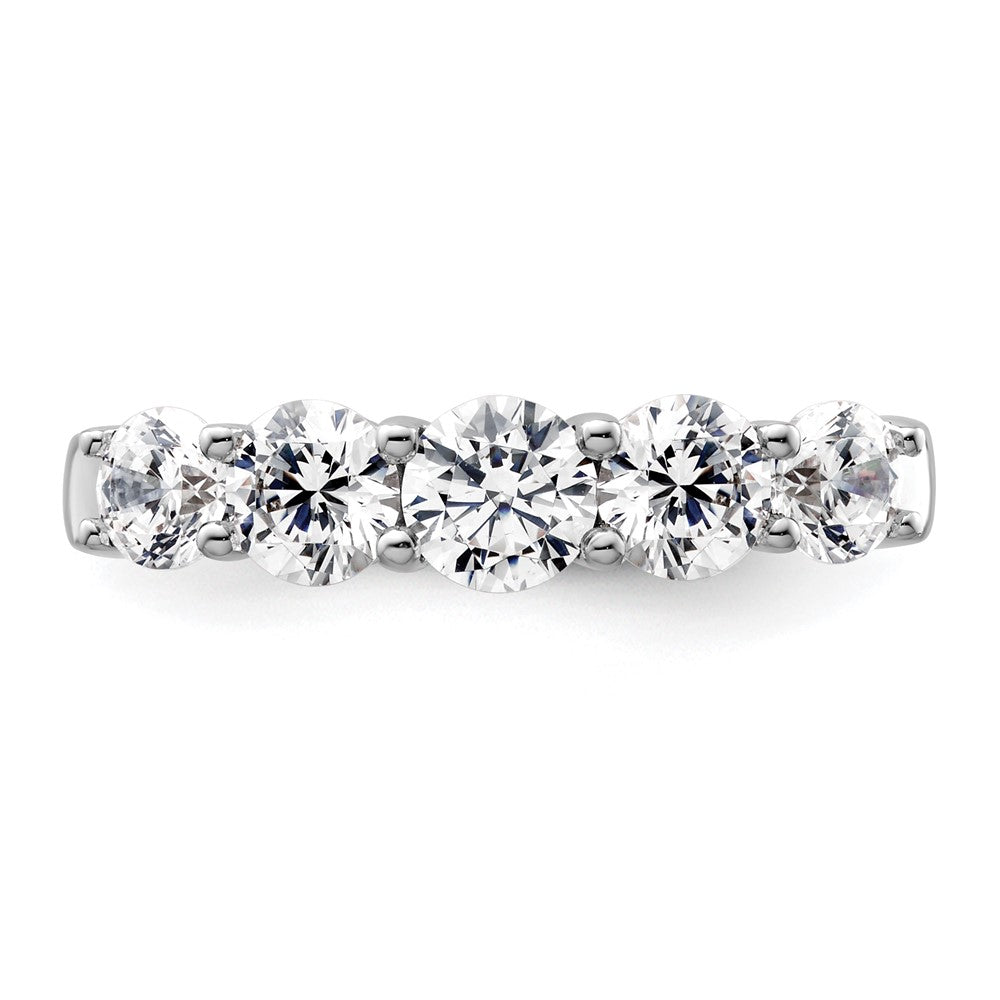 Exclusive 14K White Gold 5-Stone Semi-Mount Band - 1 Carat Total Weight