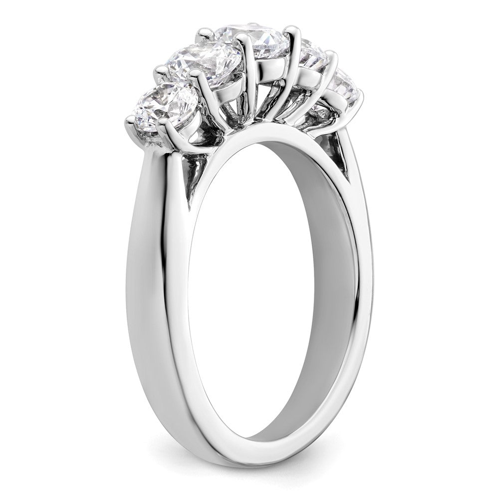 Exclusive 14K White Gold 5-Stone Semi-Mount Band - 1 Carat Total Weight
