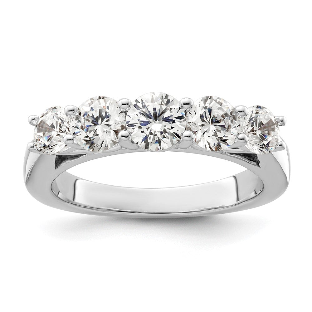 Exclusive 14K White Gold 5-Stone Semi-Mount Band - 1 Carat Total Weight