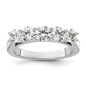 Exclusive 14K White Gold 5-Stone Semi-Mount Band - 1 Carat Total Weight-1