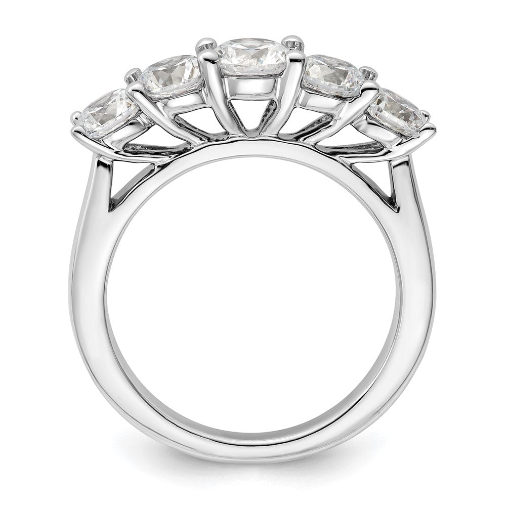 Buy Exclusive 14K White Gold 5-Stone Semi-Mount Band for 5.2mm Center Stone
