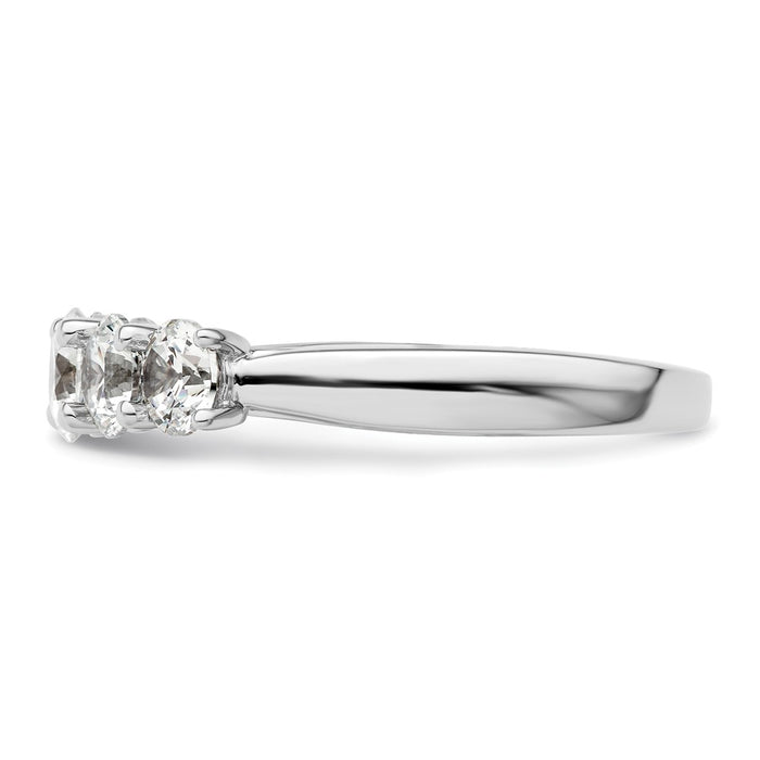 Buy Exclusive 14K White Gold 5-Stone Semi-Mount Band for 5.2mm Center Stone-3