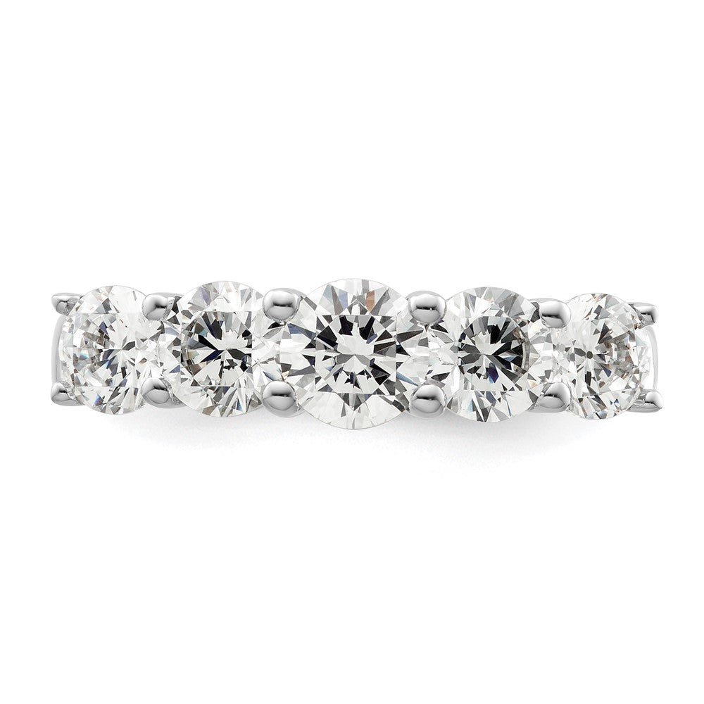 Buy Exclusive 14K White Gold 5-Stone Semi-Mount Band for 5.2mm Center Stone