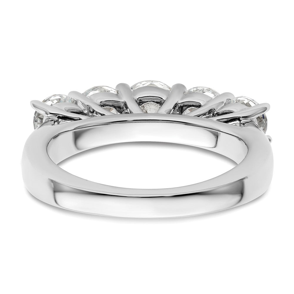Buy Exclusive 14K White Gold 5-Stone Semi-Mount Band for 5.2mm Center Stone