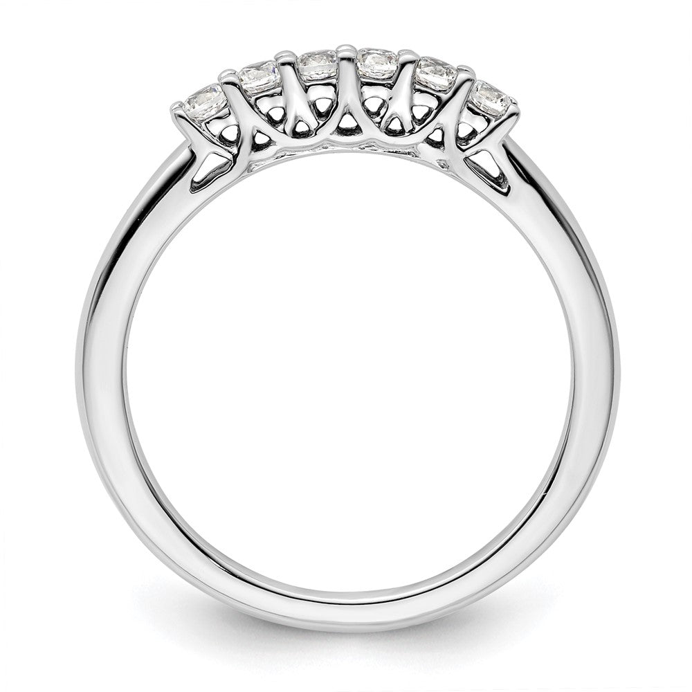 High-Quality 14K White Gold 6-Stone Diamond Band Setting - Stylish Value!