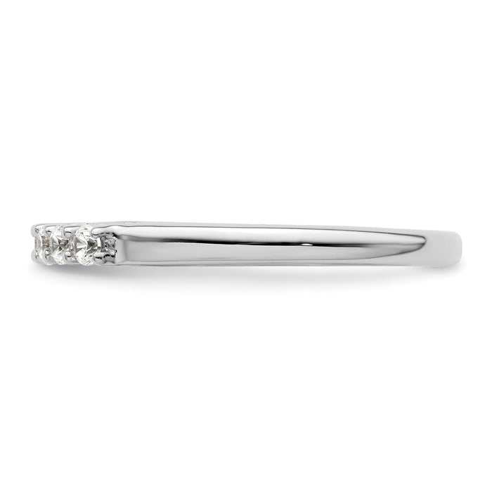 High-Quality 14K White Gold 6-Stone Diamond Band Setting - Stylish Value!-4