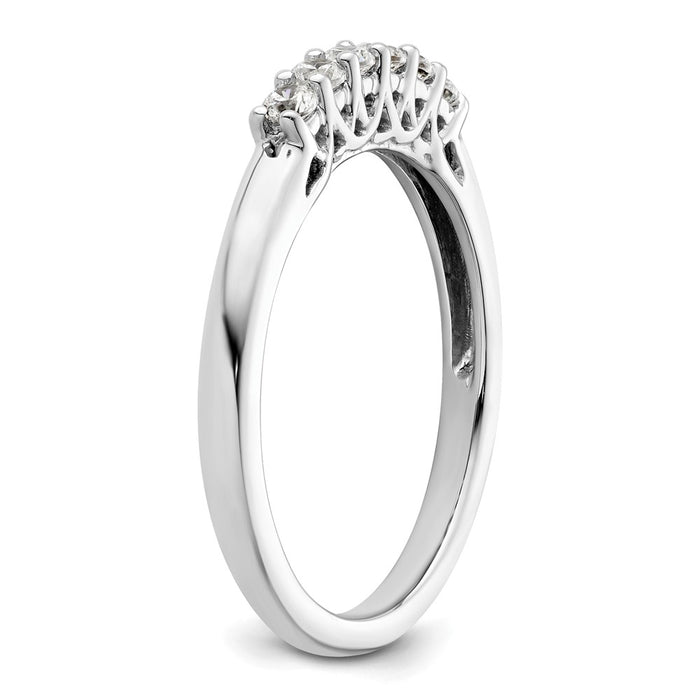 High-Quality 14K White Gold 6-Stone Diamond Band Setting - Stylish Value!-7