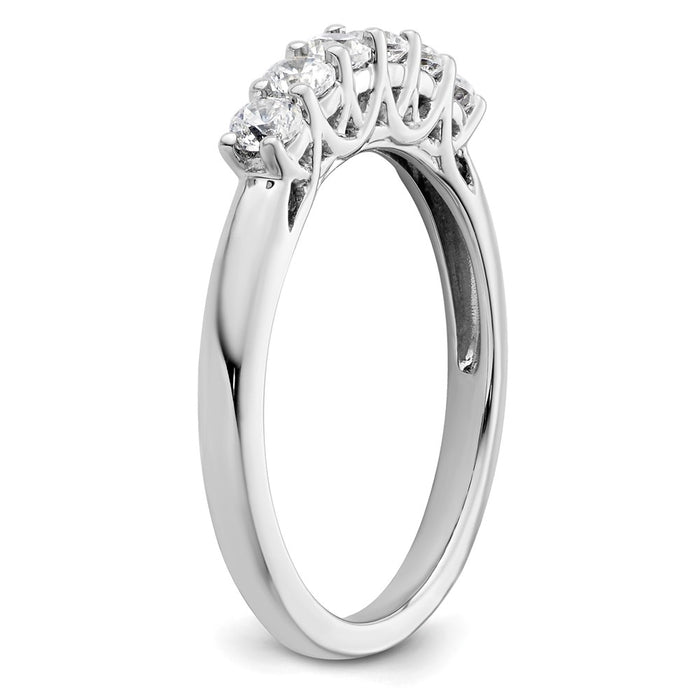 Buy Exclusive 14K White Gold Diamond Band - 1/2 Carat, Stylish 6-Stone Design-6