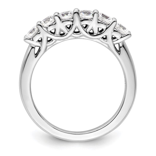Buy Stylish 14K White Gold 1 Carat Diamond Band - Exclusive 6-Stone Setting