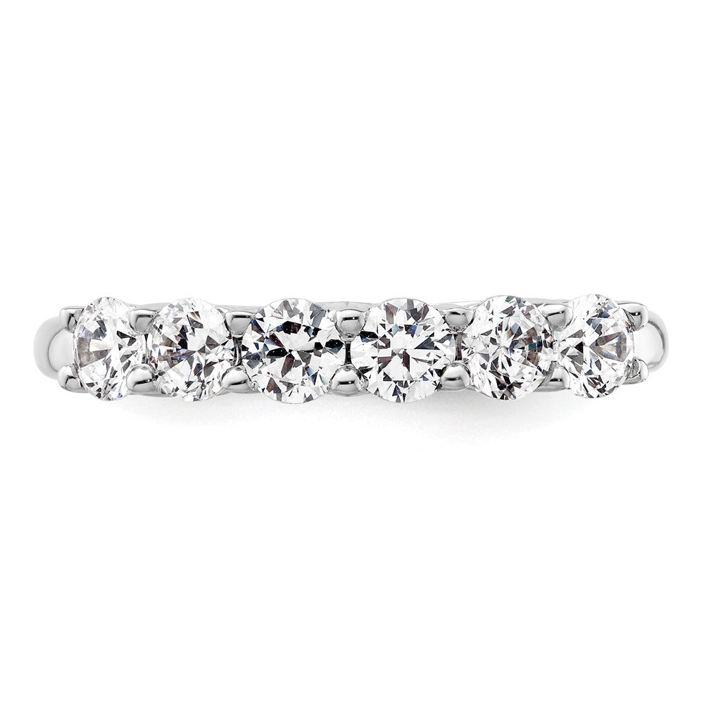 Buy Stylish 14K White Gold 1 Carat Diamond Band - Exclusive 6-Stone Setting