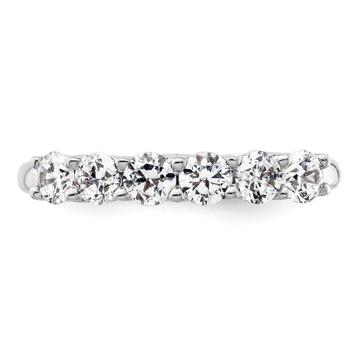 Buy Stylish 14K White Gold 1 Carat Diamond Band - Exclusive 6-Stone Setting-4