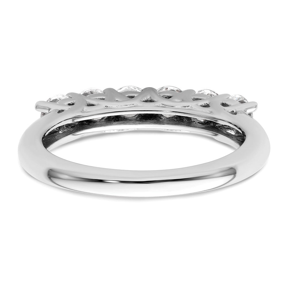 Buy Stylish 14K White Gold 1 Carat Diamond Band - Exclusive 6-Stone Setting
