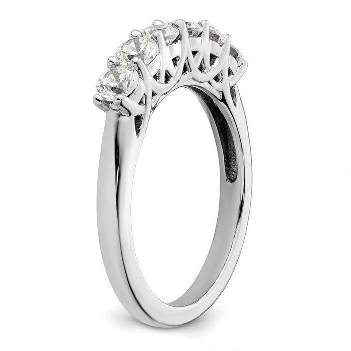 Buy Stylish 14K White Gold 1 Carat Diamond Band - Exclusive 6-Stone Setting-6