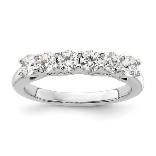 Buy Stylish 14K White Gold 1 Carat Diamond Band - Exclusive 6-Stone Setting