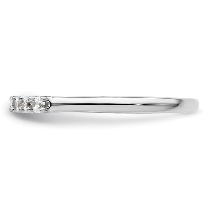 Exclusive 14K White Gold 7-Stone Diamond Band Setting - Stylish & Affordable-3