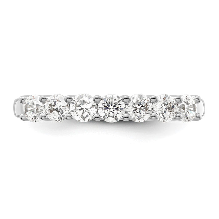 Exclusive 14K White Gold 7-Stone Diamond Band - 3/4 Carat, Stylish Value!-4