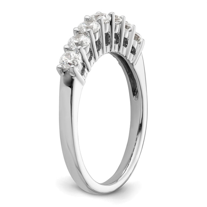 Exclusive 14K White Gold 7-Stone Diamond Band - 3/4 Carat, Stylish Value!-6
