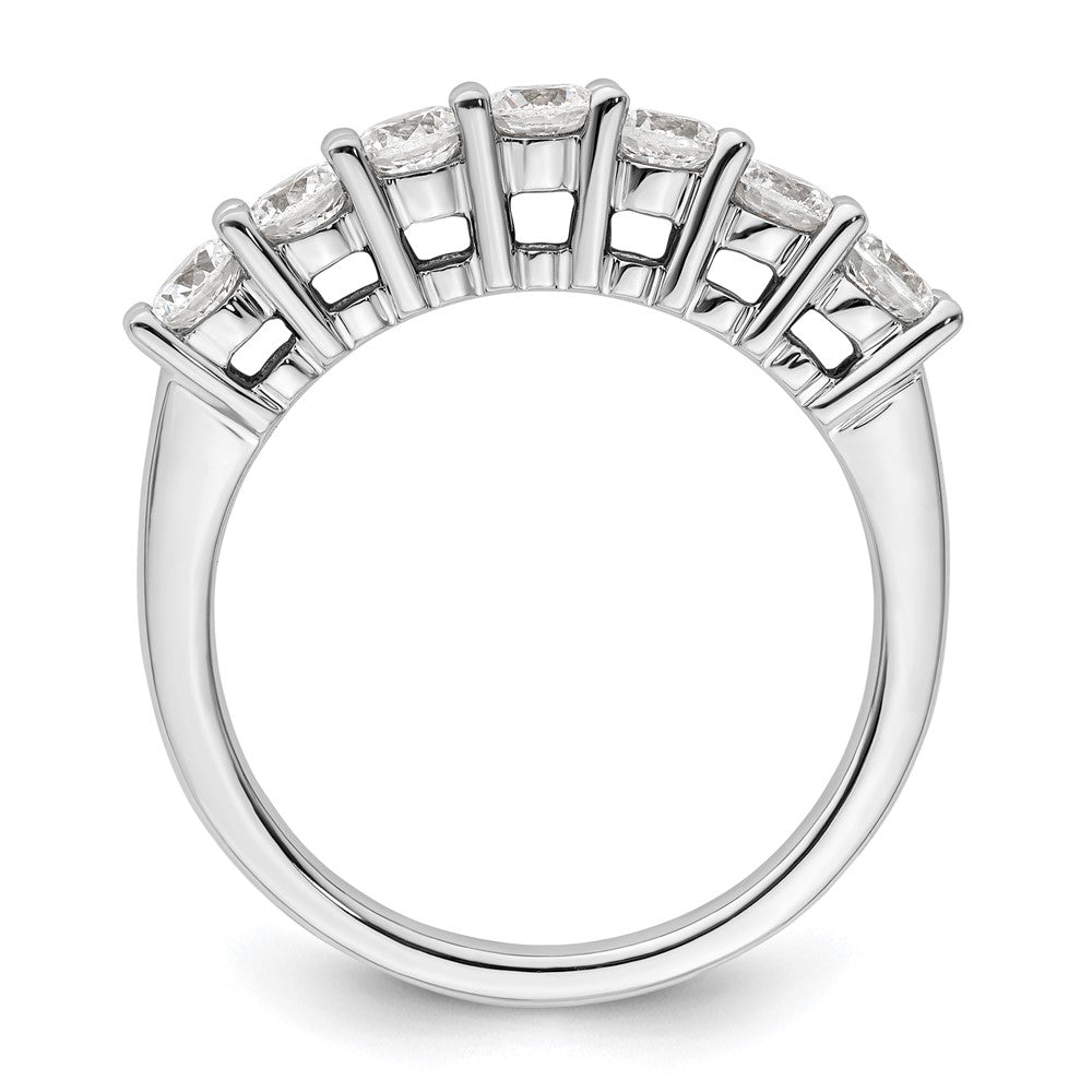 Exclusive 14K White Gold 1 Carat Diamond Band - Stylish 7-Stone Setting