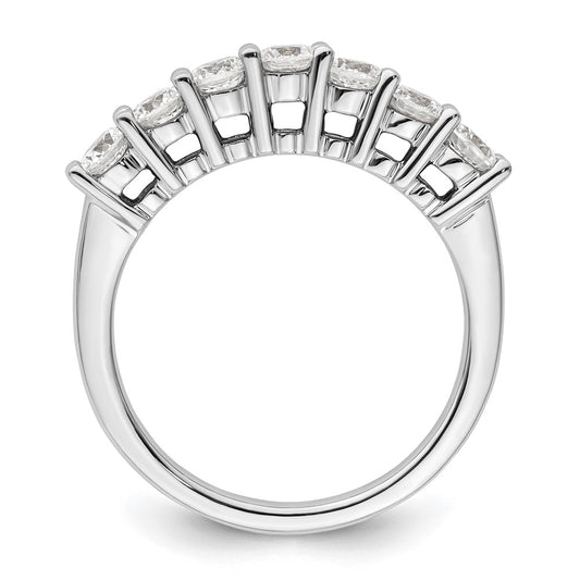 Exclusive 14K White Gold 1 Carat Diamond Band - Stylish 7-Stone Setting