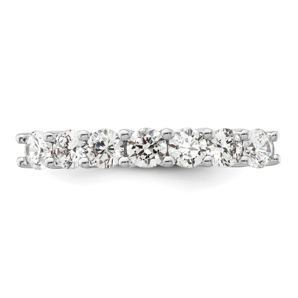 Exclusive 14K White Gold 1 Carat Diamond Band - Stylish 7-Stone Setting