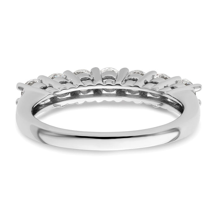 Exclusive 14K White Gold 1 Carat Diamond Band - Stylish 7-Stone Setting-5