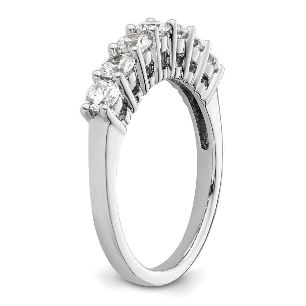 Exclusive 14K White Gold 1 Carat Diamond Band - Stylish 7-Stone Setting