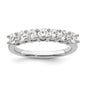 Exclusive 14K White Gold 1 Carat Diamond Band - Stylish 7-Stone Setting-1