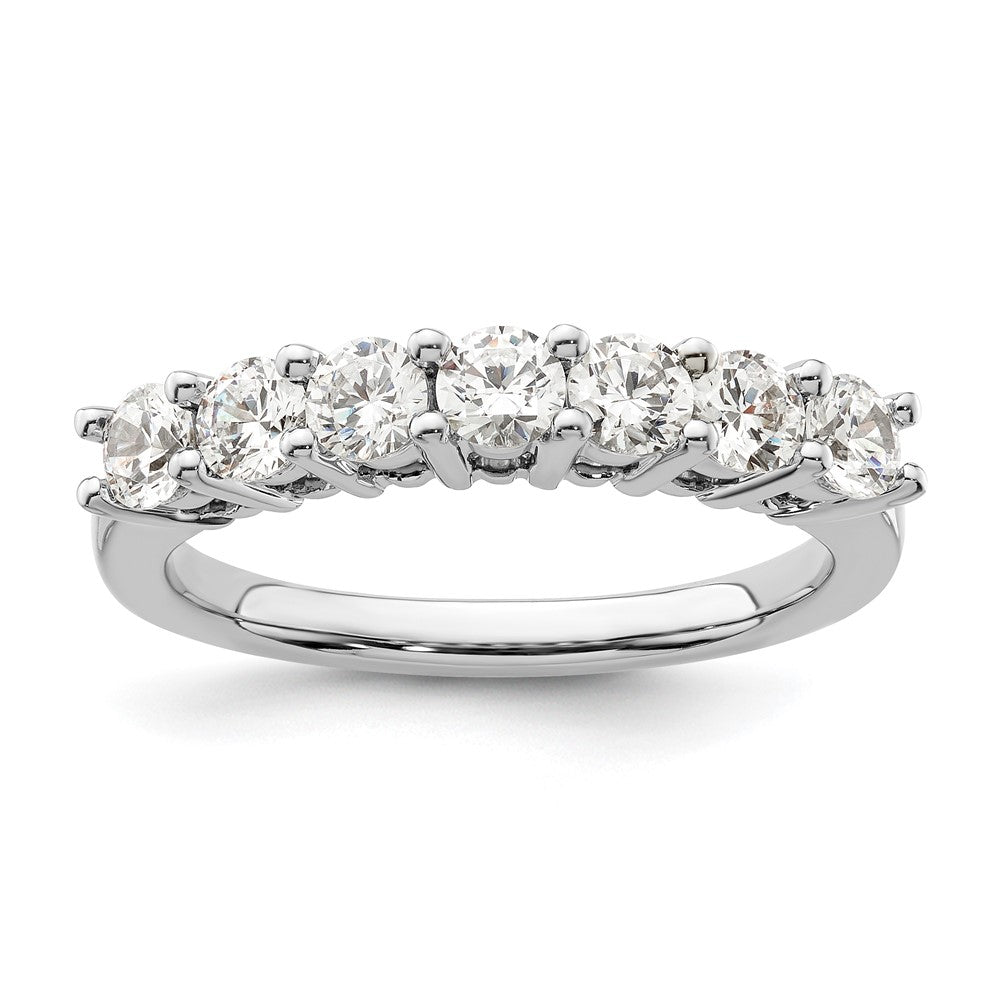 Exclusive 14K White Gold 1 Carat Diamond Band - Stylish 7-Stone Setting
