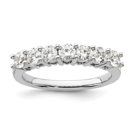 Exclusive 14K White Gold 1 Carat Diamond Band - Stylish 7-Stone Setting