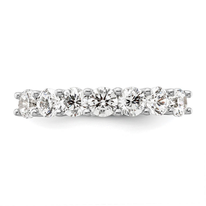 Buy 14K White Gold 7-Stone Diamond Band - 1.6 Carat Luxury Value Ring-4