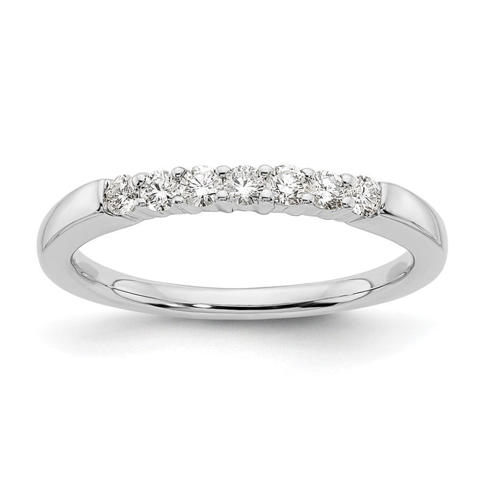 High-Quality 14K White Gold 7-Stone Diamond Band Setting | Stylish & Affordable-1