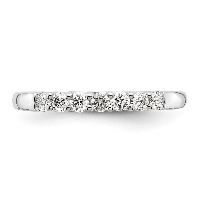 Buy Stylish 14K White Gold 7-Stone Round Diamond Band - 1/3 Carat Value-3