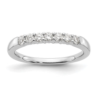 Buy Stylish 14K White Gold 7-Stone Round Diamond Band - 1/3 Carat Value