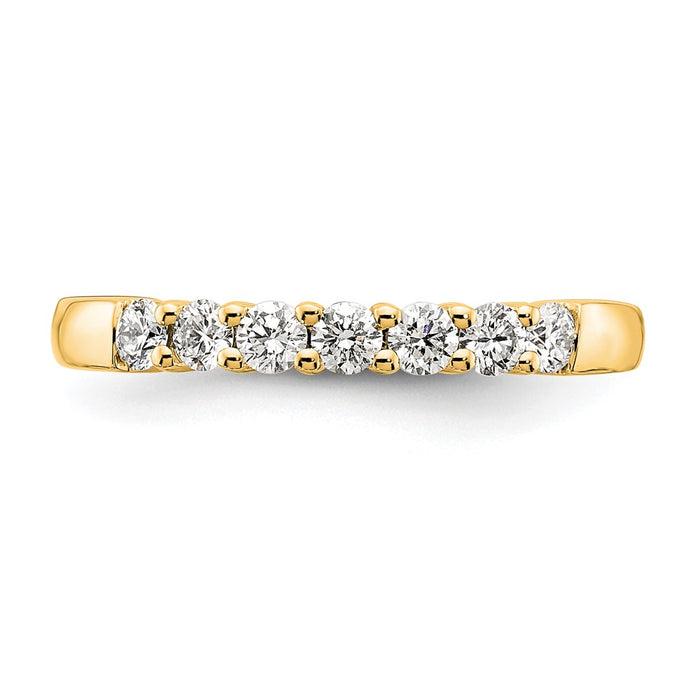 Buy Exclusive 14K Yellow Gold Diamond Band Setting for 7 x 2.5mm Stones-4