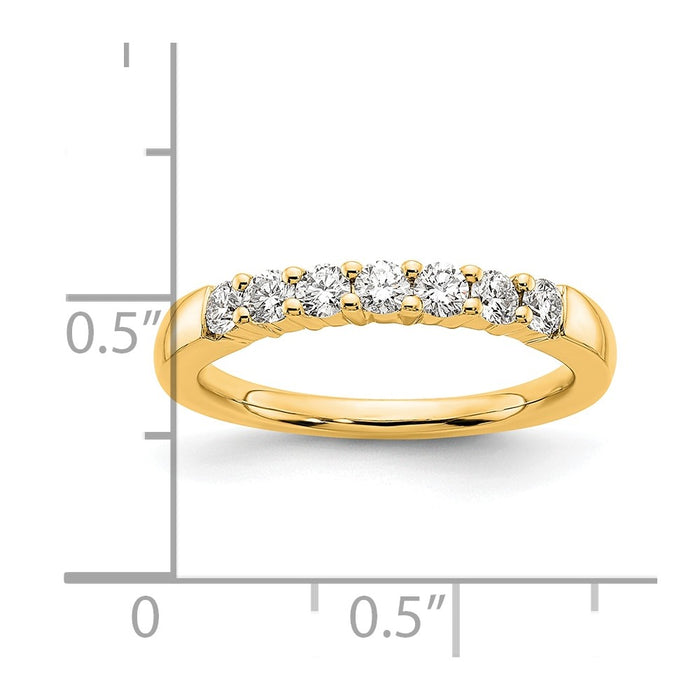Exclusive 14K Yellow Gold Seven-Stone Diamond Ring | Stylish & Affordable-3