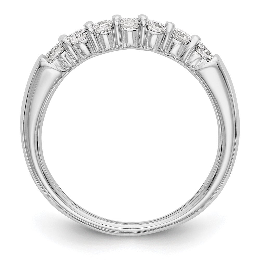 Exclusive 14K White Gold 7-Stone Diamond Band - 3/4 Carat, Stylish Value!
