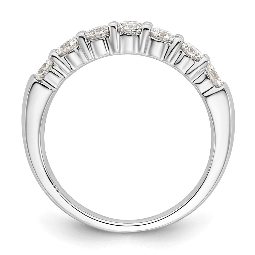 Buy Stylish 1 Carat Round Diamond Band in 14K White Gold - 7-Stone Setting