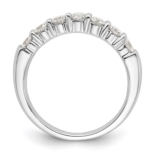 Buy Stylish 1 Carat Round Diamond Band in 14K White Gold - 7-Stone Setting