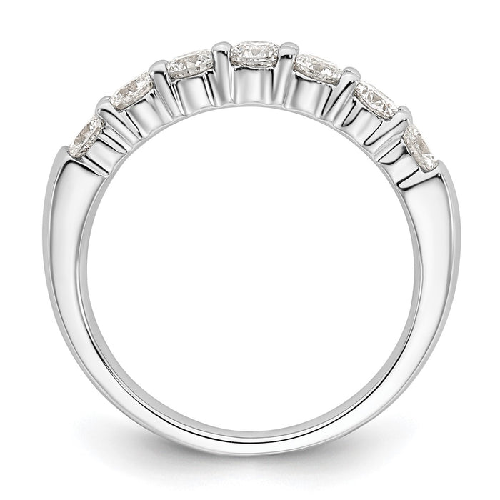 Buy Stylish 1 Carat Round Diamond Band in 14K White Gold - 7-Stone Setting-2