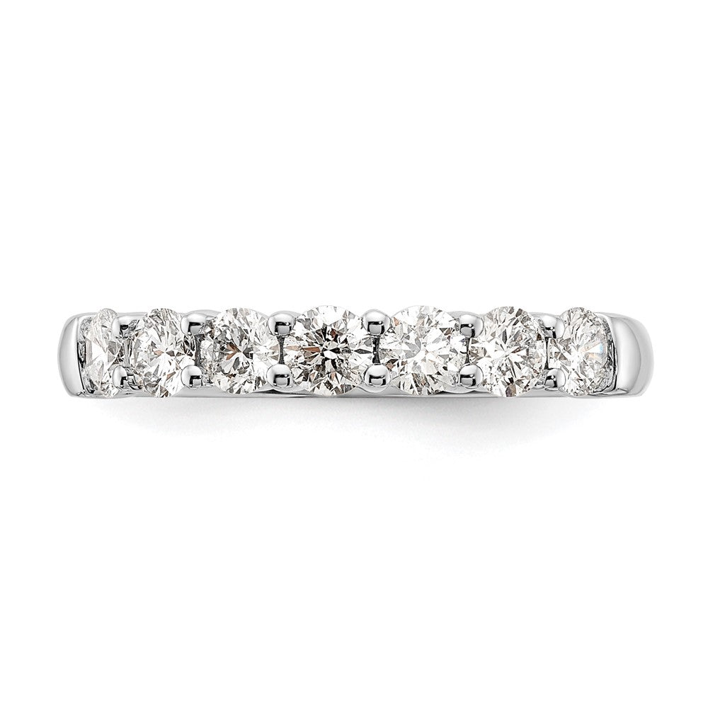 Buy Stylish 1 Carat Round Diamond Band in 14K White Gold - 7-Stone Setting