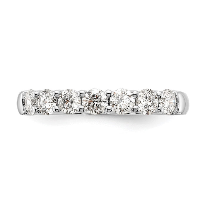 Buy Stylish 1 Carat Round Diamond Band in 14K White Gold - 7-Stone Setting-3