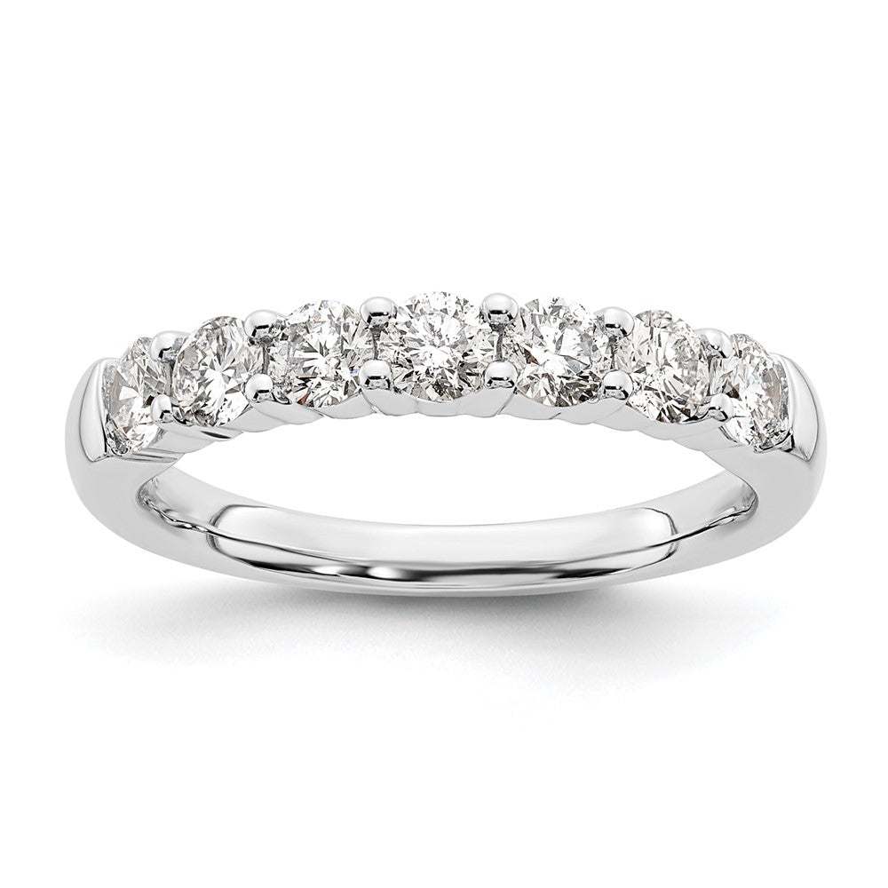 Buy Stylish 1 Carat Round Diamond Band in 14K White Gold - 7-Stone Setting