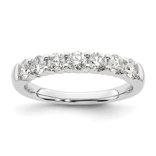 Buy Stylish 1 Carat Round Diamond Band in 14K White Gold - 7-Stone Setting