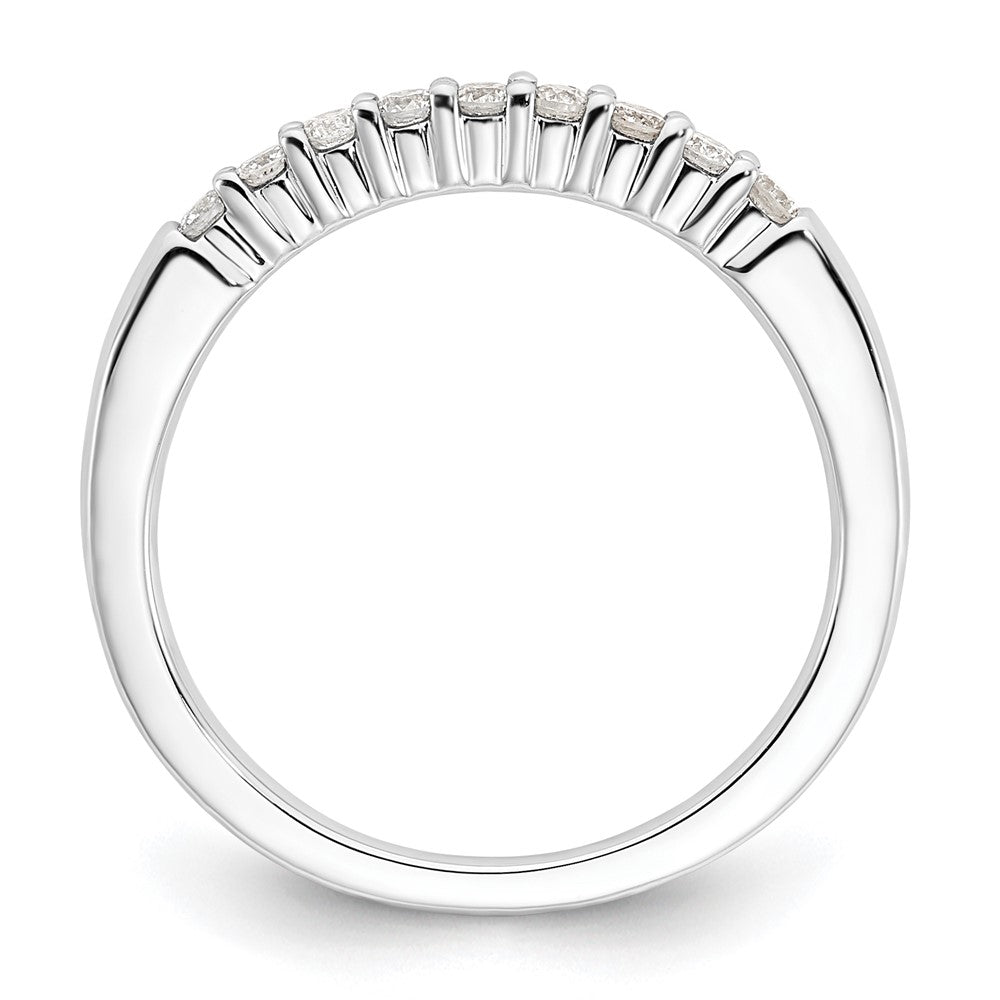 High-Quality 14K White Gold Diamond Band Setting for 9 Round Diamonds | Value