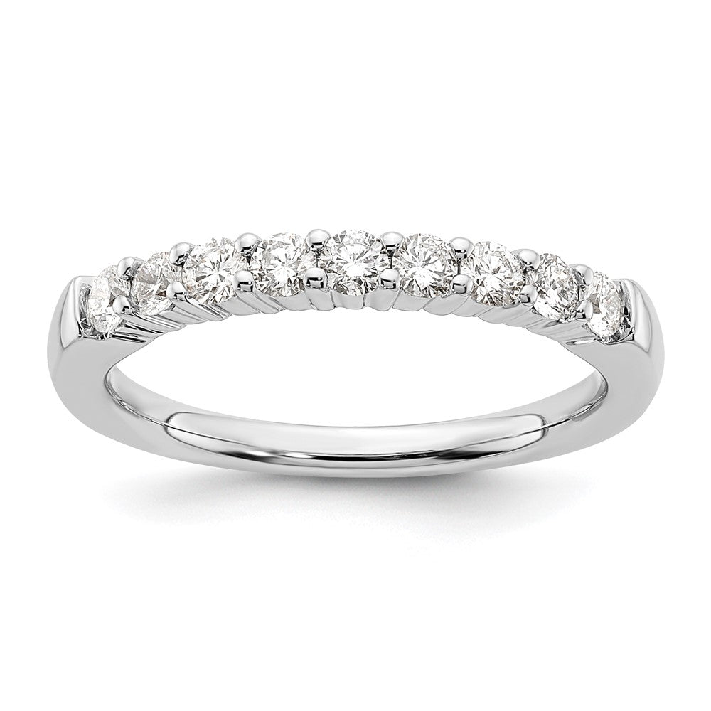 Buy Stylish 14K White Gold 9-Stone Diamond Band - 1/2 Carat Total Weight